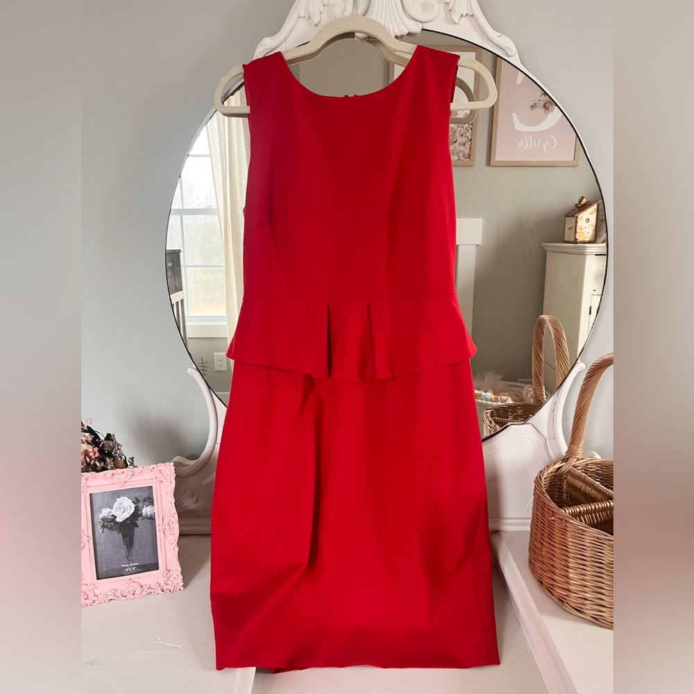 Red J Crew dress
